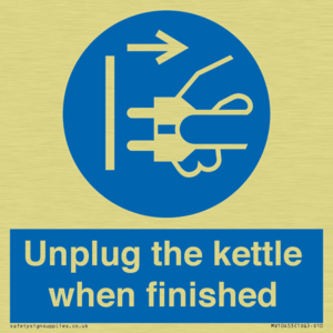 Unplug the kettle when finished